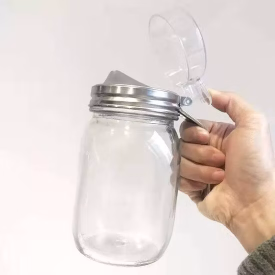 Ruvidità regolabile manualmente Macina sale e pepe ricaricabile Macinino condimento Macinino per spezie Vaso per bottiglia in vetro Coperchio in acciaio inossidabile